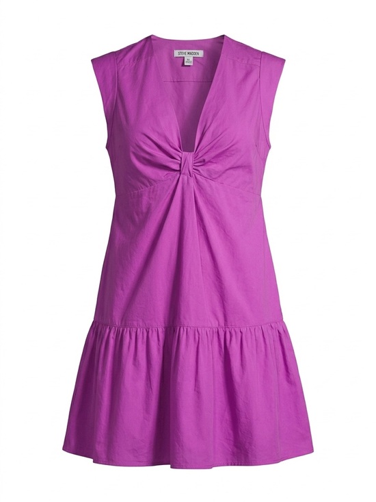 Steve Madden Dresses & Skirts - Steve Madden Women’s Magenta Sleeveless Tiered Mini Dress Size XL NWT